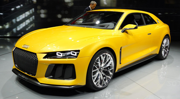 O belo Audi Sport Quattro Concept chama a atenção pela frente