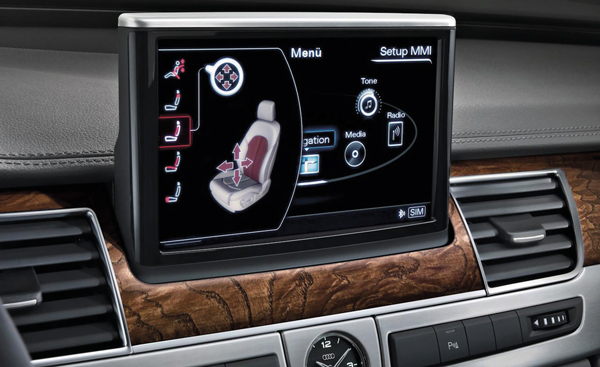 Display de interface multimidia do Audi A8 2011