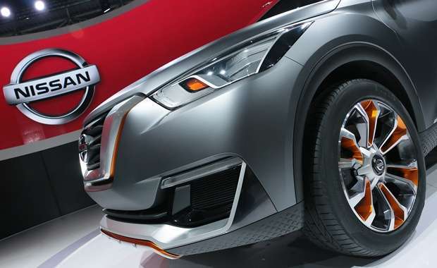 Detalhe da lateral dianteira do Nissan Kicks Concept 