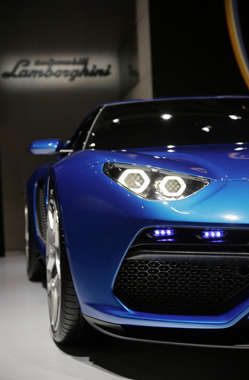 Detalhe do concept car Lamborghini Asterion