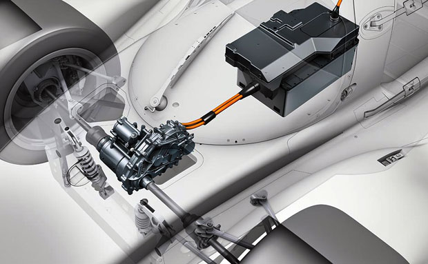 Tração elétrica dianteira - Porsche