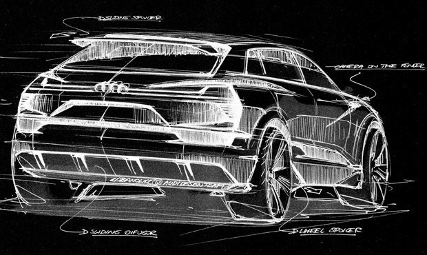 Sketch ilustra detalhes do concept Audi e-tron quattro
