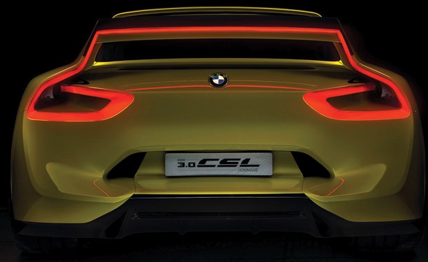 As belas lanternas traseiras do BMW 3.0 CSL Hommage concept usam LEDs