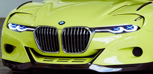 Detalhe da frente do BMW 3.0 CSL Hommage concept