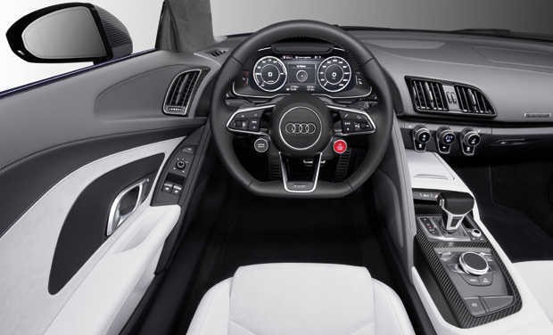 Interior do concept car Audi R8 e-tron