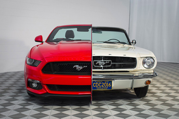 "Máquina do Tempo" - Fusão de Mustang 1965 com o modelo 2015.