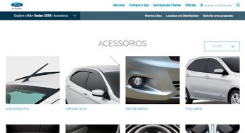 Ford adota novo padrão em seu site e insere configurador de acessórios