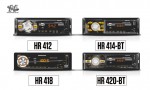 LINHA DE MP3 PLAYERS - Com os modelos HR-412, HR -414 BT, HR 418 e HR-420 BT. Todos contam com entrada USB, Slot para cartão SD / MMC CARD, possui entrada auxiliar permitindo uma conectividade rápida e de fácil manuseio.