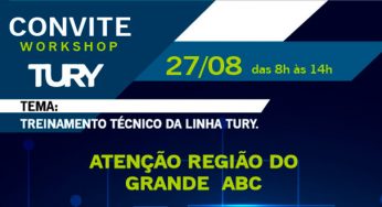 Tury realizará treinamento no próximo dia 27/08