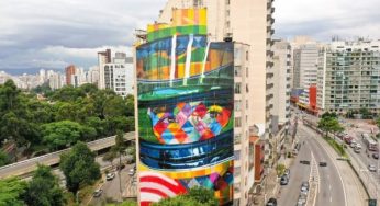 Mural de Ayrton Senna em SP é revitalizado pelo artista Kobra
