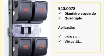 Almapy destaca interruptores de vidros para Polo e Virtus