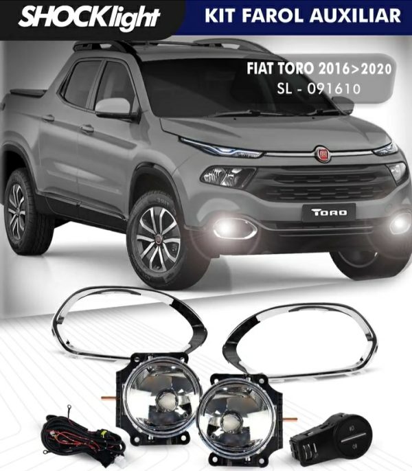 Shocklight destaca kit de farol auxiliar para Fiat Toro