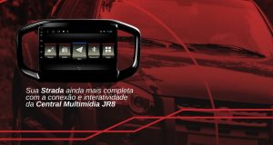 JR8 Imports destaca central multimídia Slim para Fiat Strada