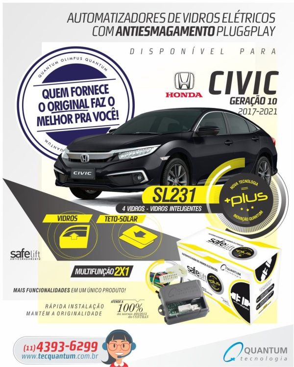 Quantum Group Destaca Automatizador De Vidros Elétricos Para Honda Civic Portal Revista Automotivo