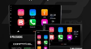 JR8 Imports lança central multimídia MP5 com conexão com Android Auto e Apple CarPlay