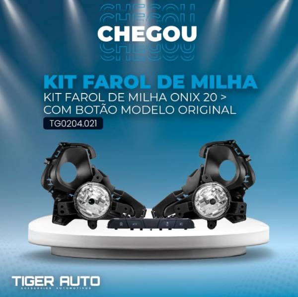Tiger Auto lança kit de farol de milha para Chevrolet Onix 