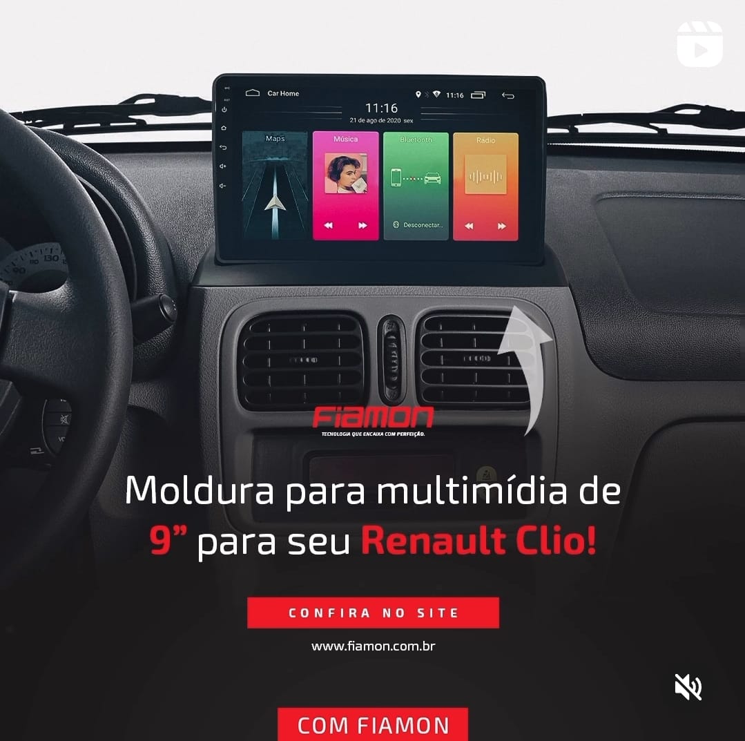 Fiamon lança moldura para Renault Clio fabricado entre 1998 e 2005
